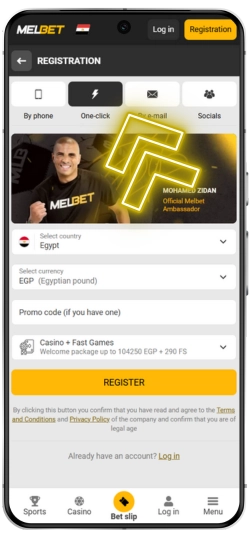 Mel bet registration