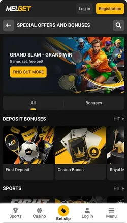 Melbet deposit options