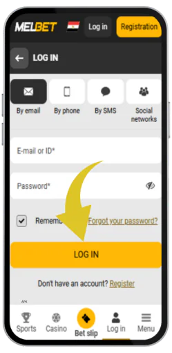 Login to your account at Melbet Casino