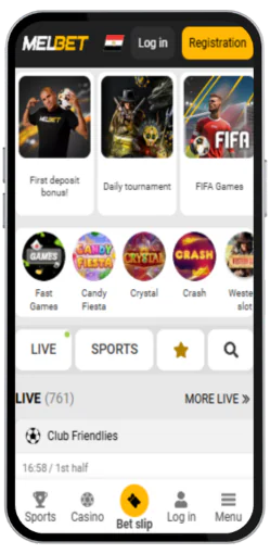 Main menu of the application