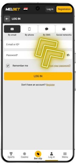 Melbet login pc
