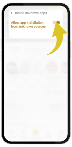 Allow installation from unknown sources
