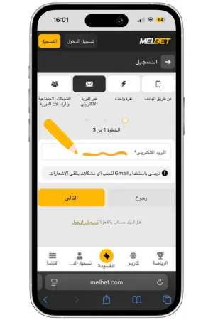 أدخل بريدك الإلكتروني